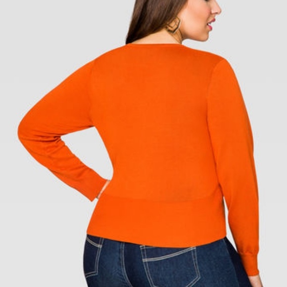 CROPPED ZIP FRONT PULLOVER SWEATER - Picture 2 of 2